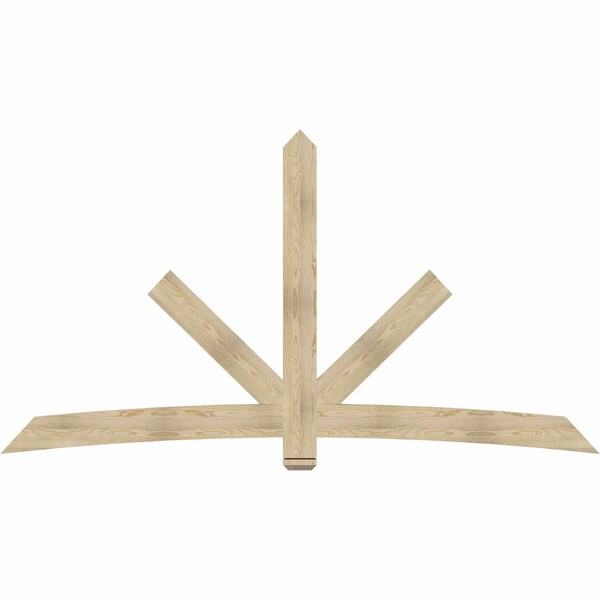 Ekena Millwork Alberta Rough Sawn Timber Gable Bracket, Douglas Fir, 108"W x 58"H x 2"D x 6"F, 13/12 Pitch GBW108X58X0206ALB00RDF - main